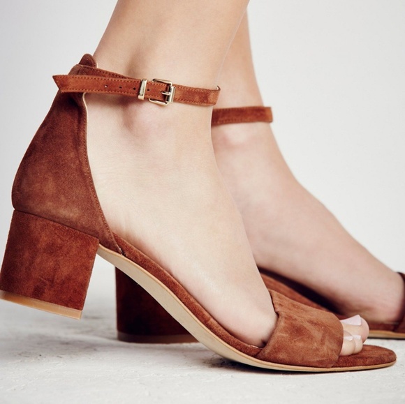 Free People Shoes - Free People 36 Marigold Block Heels Brown